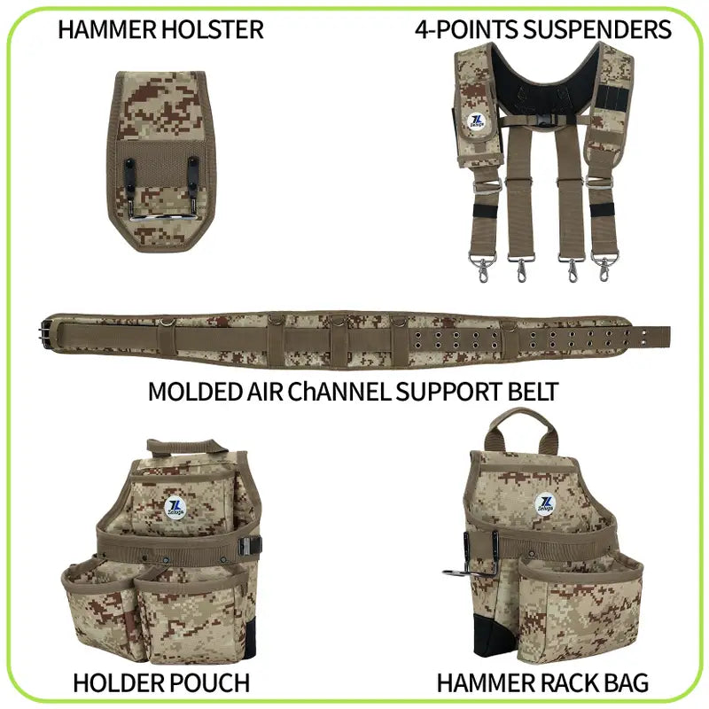 Zeluga: Tool Belt w/ Suspenders (Camo)