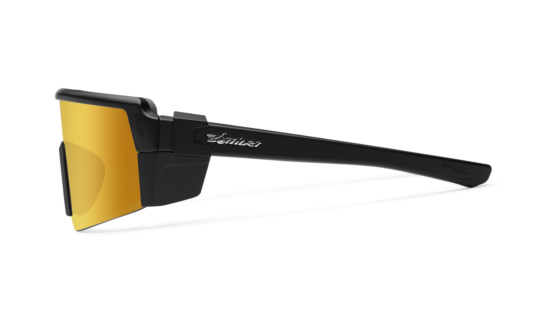 Bomber Smoke: Gold Mirror/Matte Black Frame