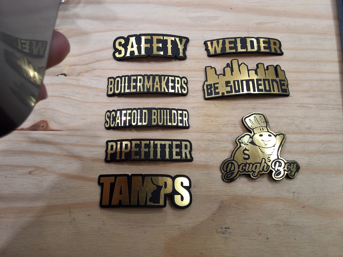 Hard hat stickers