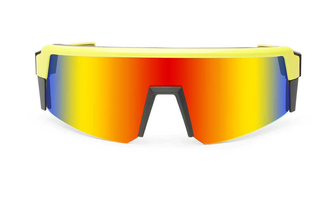 Bomber Smoke: Hi-vis Yellow Red Mirror