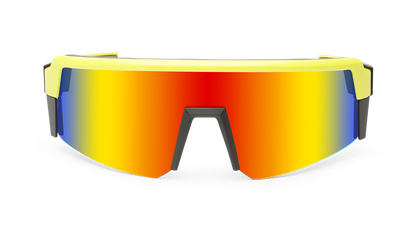 Bomber Smoke: Hi-vis Yellow Red Mirror