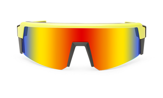 Bomber Smoke: Hi-vis Yellow Red Mirror