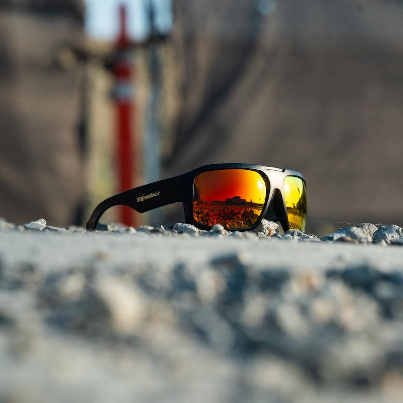 Bomber MEGA: Photochromic Fire Red Orange Mirror