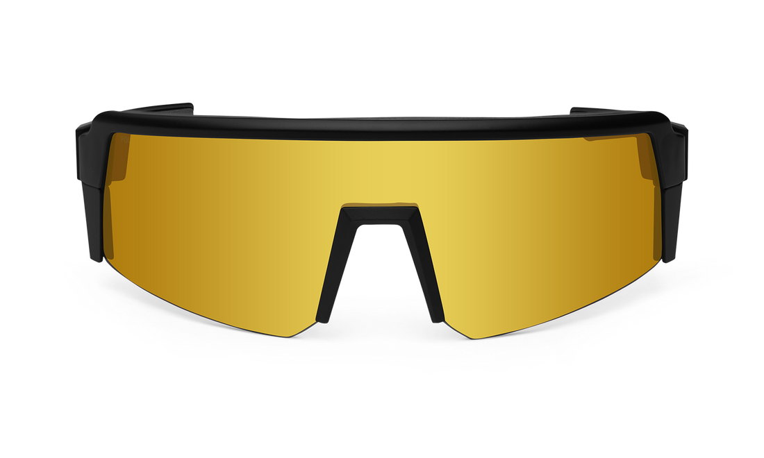 Bomber Smoke: Gold Mirror/Matte Black Frame