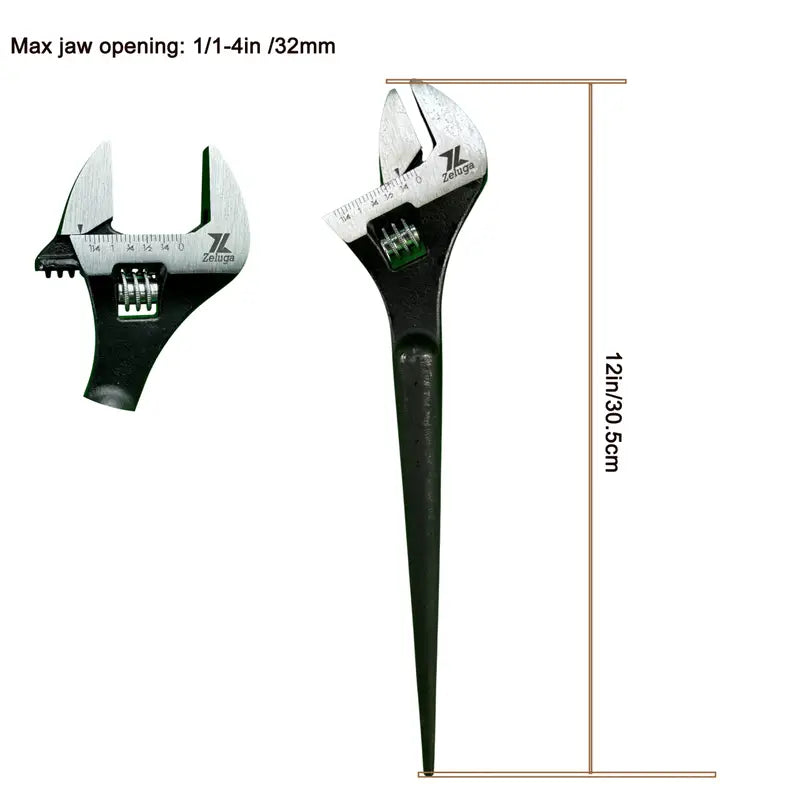 Zeluga: 12" Adjustable Wrench