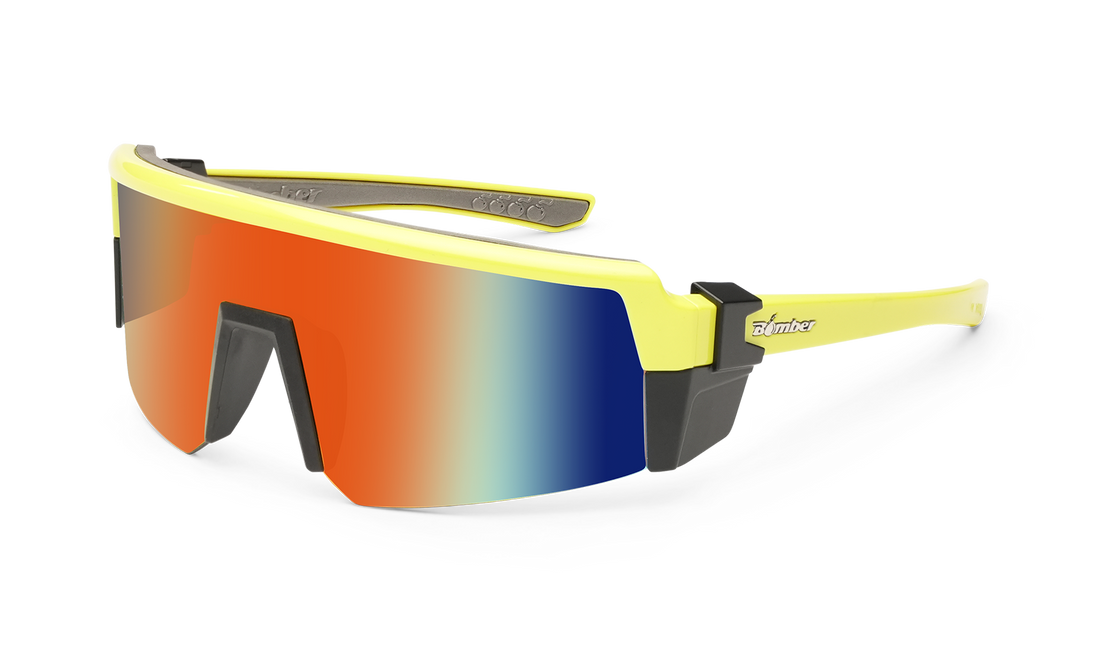 Bomber Smoke: Hi-vis Yellow Red Mirror