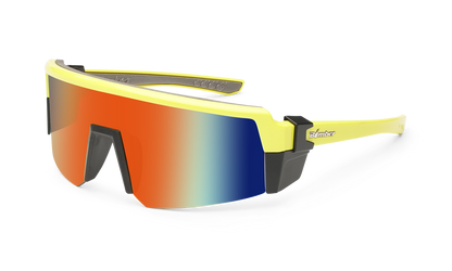 Bomber Smoke: Hi-vis Yellow Red Mirror