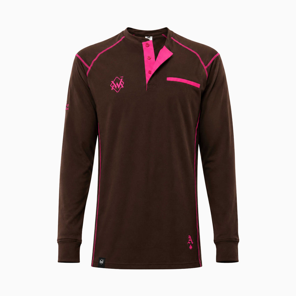 The Welding Magician: Elite FR Long Sleeve (Brown w/ Pink)