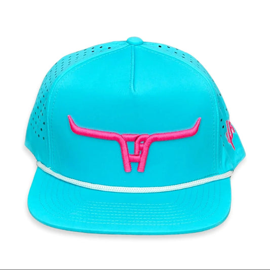 Cactus Alley Hat Co: Turquoise/ Pink Puff