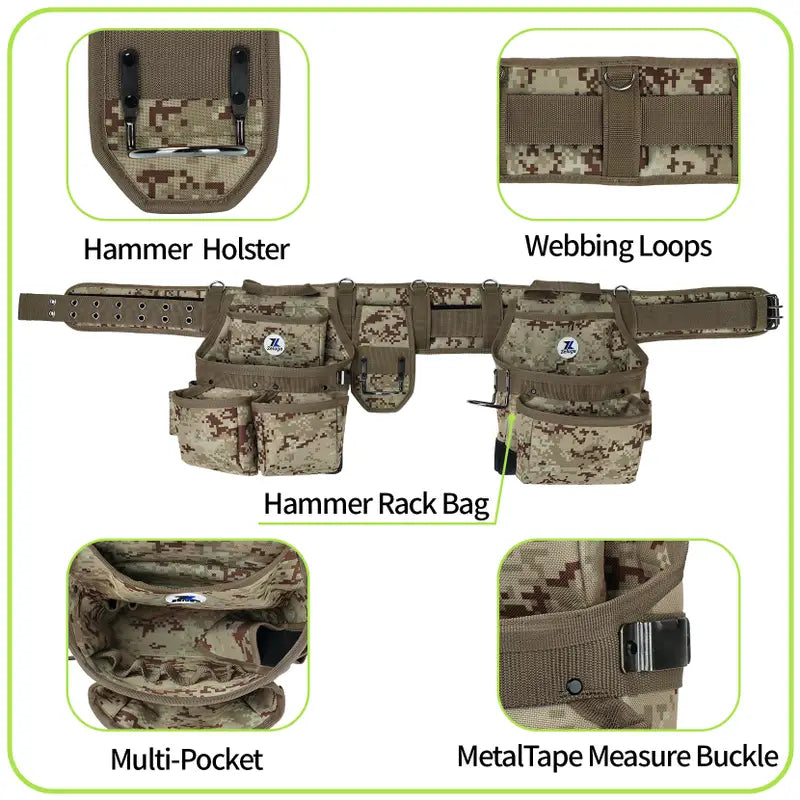 Zeluga: Tool Belt w/ Suspenders (Camo)