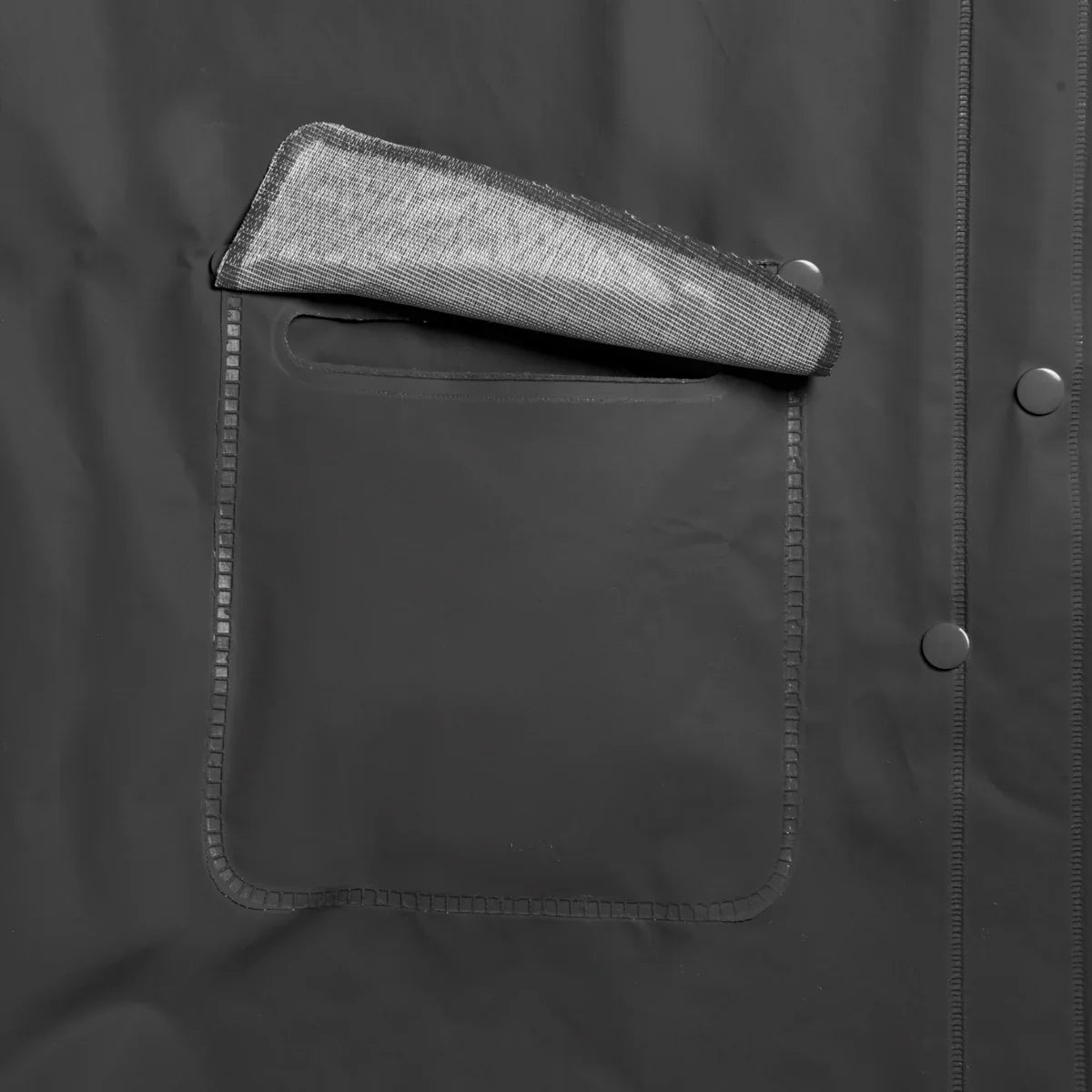Ironwear: 60” PVC/Poly Flame Retardant Rain Coat w/ Corduroy Collar