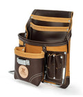 Zeluga 20-164 10 Pocket Rigger Heavy Duty Leather Tool Bag, Coffee